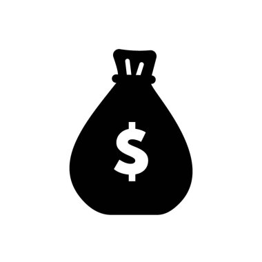 Para çantası - vektör simgesi. Vektör illüstrasyonu