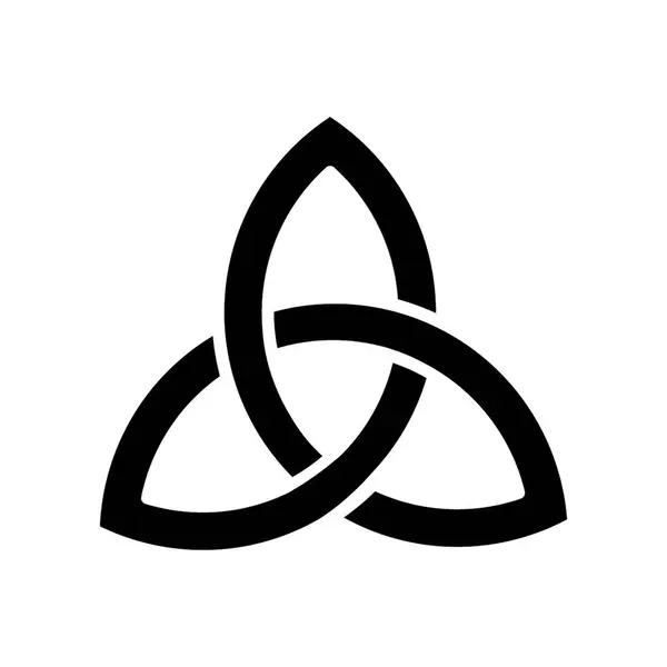 Triquetra, Kelt Üçlemesi düğümü. Vektör illüstrasyonu