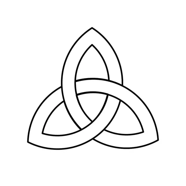 Triquetra, Kelt Üçlemesi düğümü. Vektör illüstrasyonu