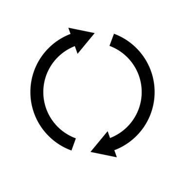 Kurtarma, geri dönüşüm - vektör simgesi. Vektör illüstrasyonu