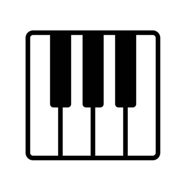 piyano vektör simgesi. Vektör illüstrasyonu