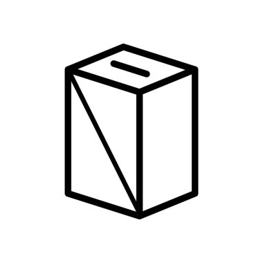 Oy kutusu simgesi. Vektör illüstrasyonu