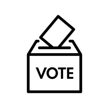 Oy kutusu simgesi. Vektör illüstrasyonu