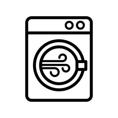 Tumble kurutucu - vektör simgesi. Vektör illüstrasyonu