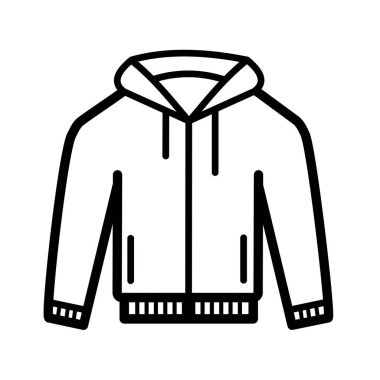 Kapüşonlu - vektör ikonu. Vektör illüstrasyonu