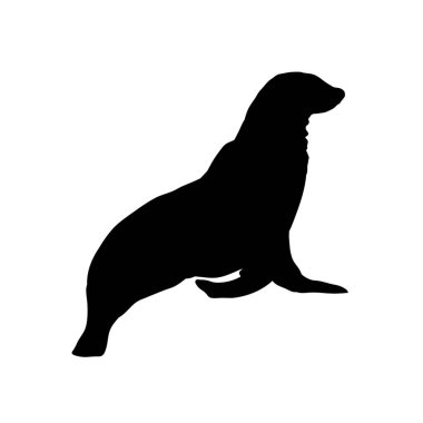 Silueti mühürle - basit vektör illüstrasyonu . 