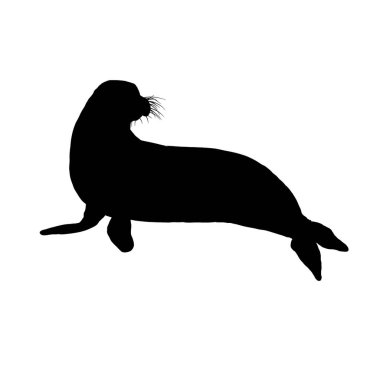 Silueti mühürle - basit vektör illüstrasyonu . 