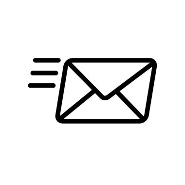 posta zarfı simgesi. Vektör illüstrasyonu