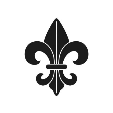 Fleur Fleur de lis heraldik ikonu. Vektör de lis heraldik simge. Vektör. Vektör illüstrasyonu