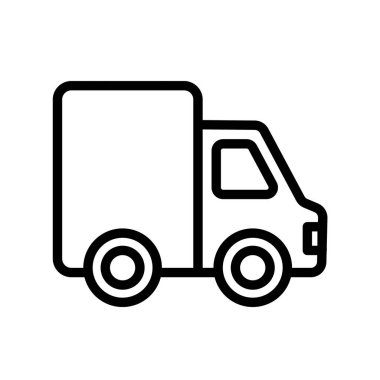 kamyon ikonu vektör illüstrasyonu. Vektör illüstrasyonu