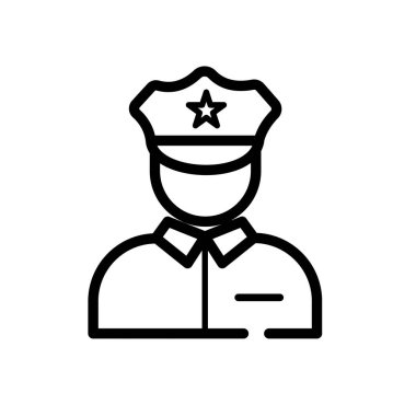 Polis - vektör simgesi. Vektör illüstrasyonu