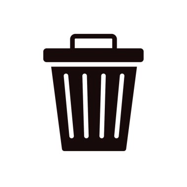 Çöp kutusu simgesi. Vektör illüstrasyonu