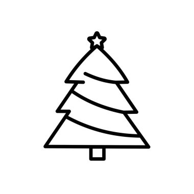 Noel ağacı - vektör simgesi. Vektör illüstrasyonu