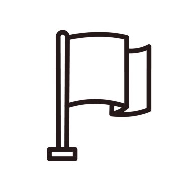 Bayrak - vektör simgesi. Vektör illüstrasyonu