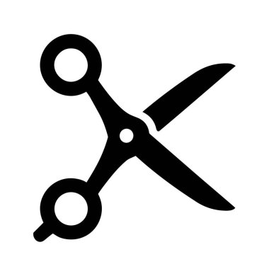 Beyaz arka planda izole edilmiş makas. Vektör illüstrasyonu