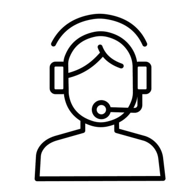 Müşteri hizmetleri - vektör simgesi. Vektör illüstrasyonu