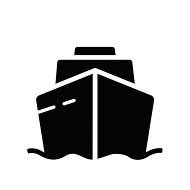 Gemi teknesi - vektör simgesi. Vektör illüstrasyonu