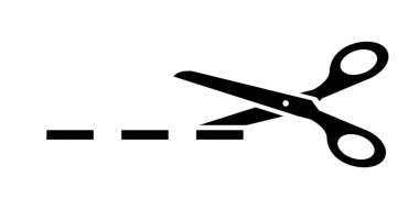 Beyaz arka planda izole edilmiş makas. Vektör illüstrasyonu