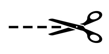 Beyaz arka planda izole edilmiş makas. Vektör illüstrasyonu