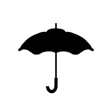 Şemsiye, koruma - basit vektör simgesi. Vektör illüstrasyonu