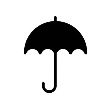 Şemsiye, koruma - basit vektör simgesi. Vektör illüstrasyonu