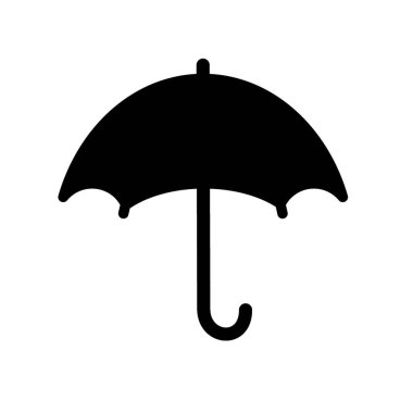 Şemsiye, koruma - basit vektör simgesi. Vektör illüstrasyonu