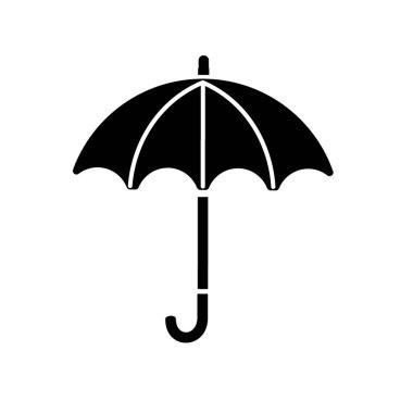 Şemsiye, koruma - basit vektör simgesi. Vektör illüstrasyonu