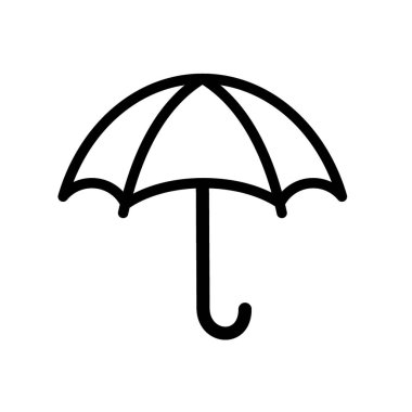 Şemsiye, koruma - basit vektör simgesi. Vektör illüstrasyonu