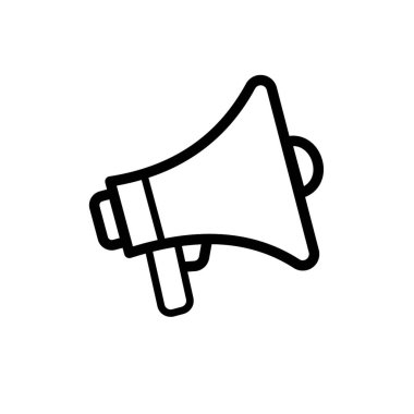 megafon vektör simgesi. Vektör illüstrasyonu