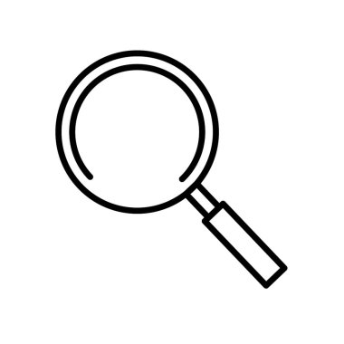 Büyüteç arama - vektör simgesi. Vektör illüstrasyonu