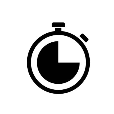 Kronometre saat simgesi. Vektör illüstrasyonu