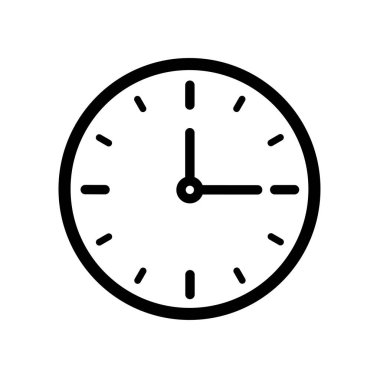 Saat vektör çizimi. Vektör illüstrasyonu