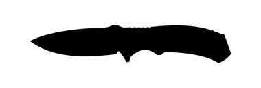 Bıçak silueti. Askeri bıçak. Vektör illüstrasyonu