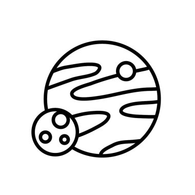 Gezegen - vektör simgesi. Vektör illüstrasyonu