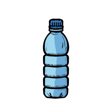 Plastik su şişesi - vektör çizimi . 