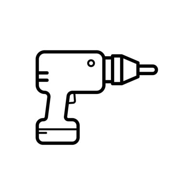 matkap, tornavida - vektör simgesi. Vektör illüstrasyonu