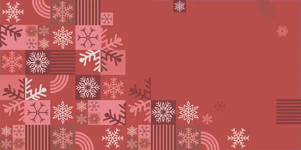 Kar taneleri, Noel, kış - Bauhaus tarzında arka plan çizimi