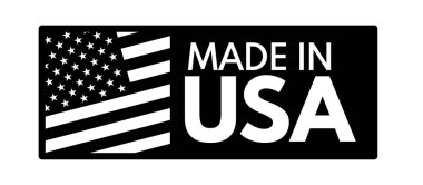 Amerika 'da üretildi. Tanımlama, logo, imza - vektör illüstrasyonu . 