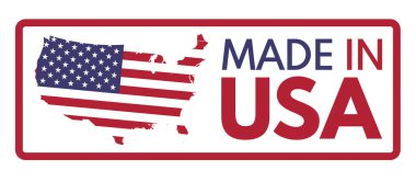 Amerika 'da üretildi. Tanımlama, logo, imza - vektör illüstrasyonu . 