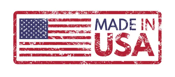 Amerika 'da üretildi. Tanımlama, logo, imza - vektör illüstrasyonu . 