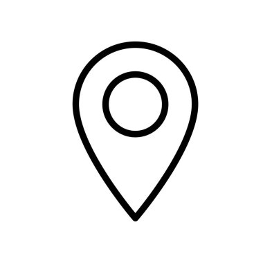 Pin, Harita İşaretleyici, VECTOR İkonası. Vektör illüstrasyonu