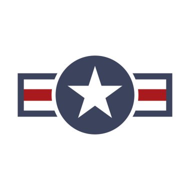 Askeri yıldız vektör ikonu. Vektör illüstrasyonu