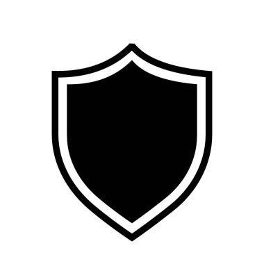 Koruma kalkanı vektör simgesi. Vektör illüstrasyonu