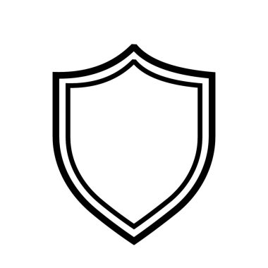 Koruma kalkanı vektör simgesi. Vektör illüstrasyonu
