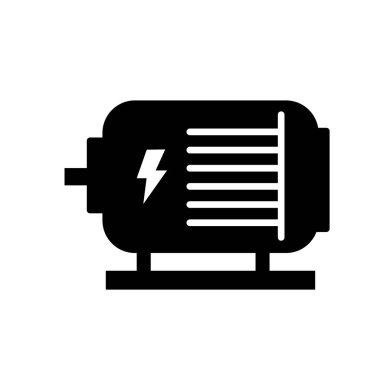elektrik motor vektör simgesi. Vektör illüstrasyonu