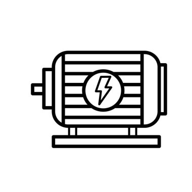 elektrik motor vektör simgesi. Vektör illüstrasyonu
