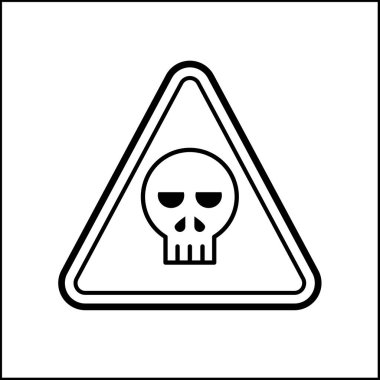 Tehlike işareti uyarısı. Vektör illüstrasyonu