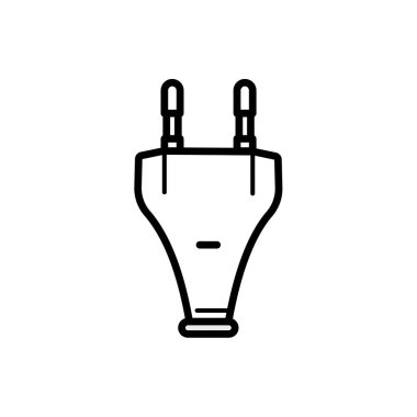 elektrik prizi - vektör simgesi. Vektör illüstrasyonu