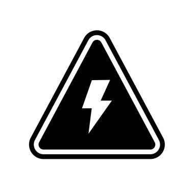 Uyarı elektrikli cihaz, elektrik vektör simgesi. Vektör illüstrasyonu