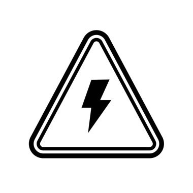 Uyarı elektrikli cihaz, elektrik vektör simgesi. Vektör illüstrasyonu